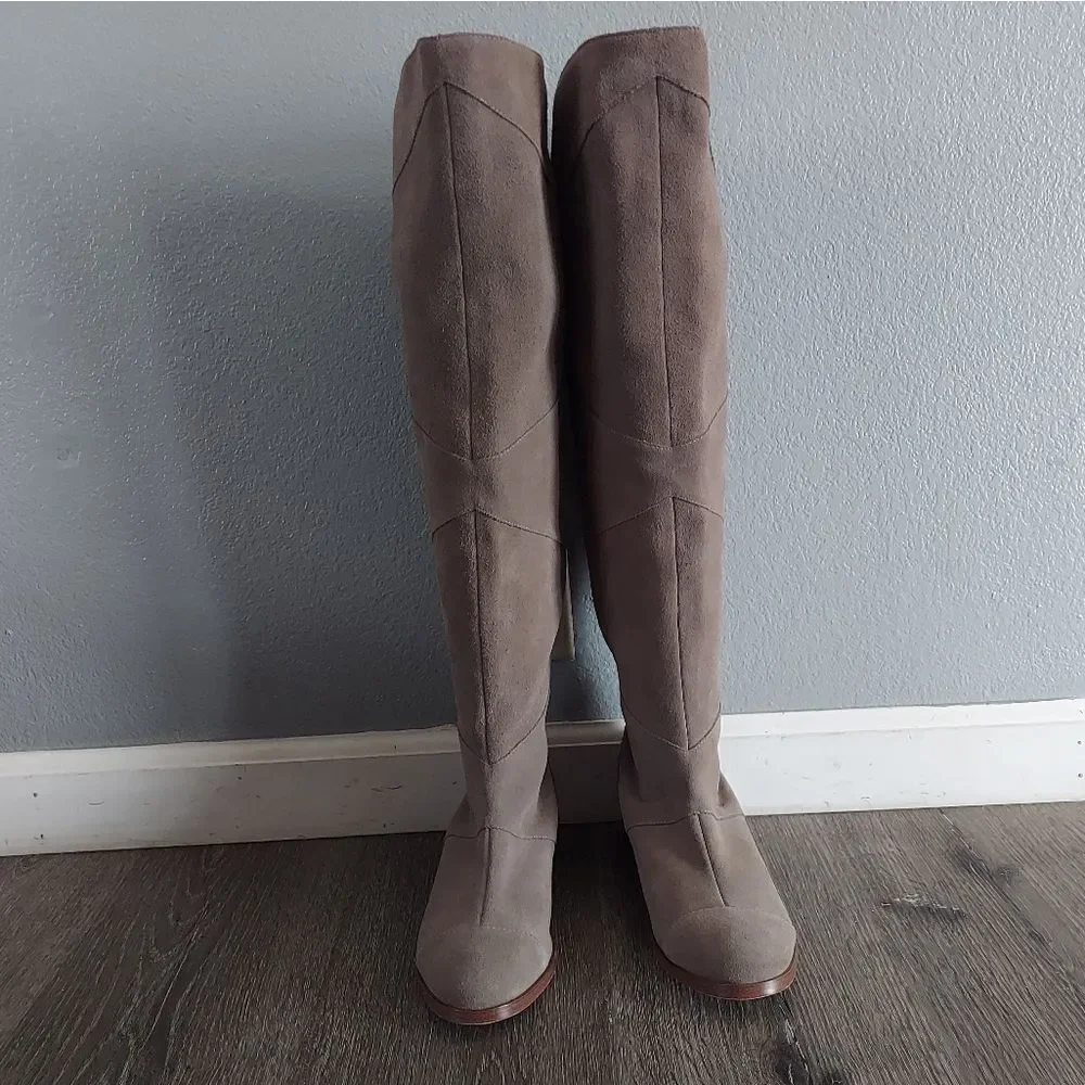 Sole Society Tiff Over The Knee Boots Taupe Size 8.5